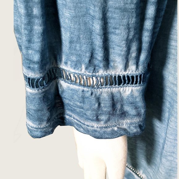 Style&co. Mock Denim Drawstring Shirt - Picture 6 of 9